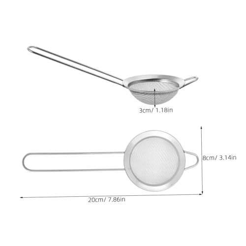 Kisangel 2PCS Reptile Sand Shovel Set Fine Mesh Litter Scoop for Bearded Dragons Desert Lizards and Small Animals Stainless Steel Sand Filtering Tool Long Handle