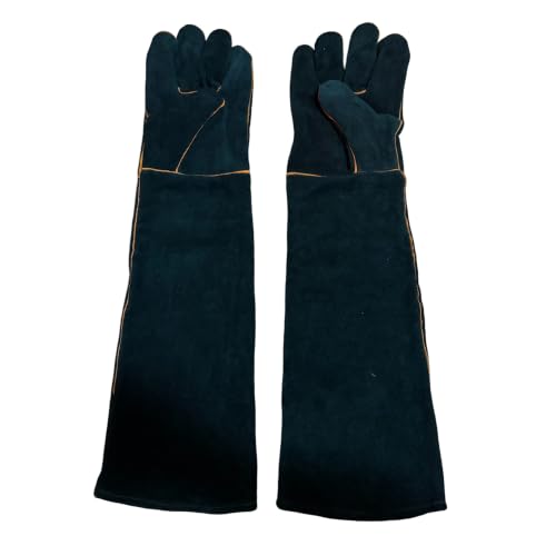 23.6 in Reptile Handling Gloves, Bite-Resistant Pair for Snakes & Lizards | Extended forearm protection