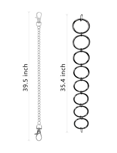 2-Pack Snake Climbing Ring and Chain, Acrylic Ball Python Enrichment Toy | Scratch-Free, Scale-Safe Construction