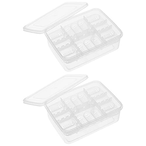 2Pcs Reptile Egg Incubator Tray with Lattice Design Lightweight and Portable Hatching Box for Lizards Snakes Tortoises Transparent Cover for Easy Observation