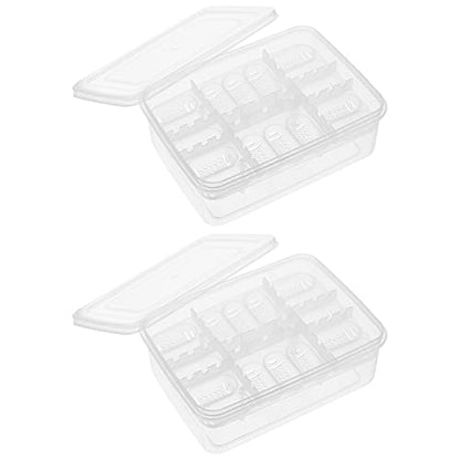2Pcs Reptile Egg Incubator Tray with Lattice Design Lightweight and Portable Hatching Box for Lizards Snakes Tortoises Transparent Cover for Easy Observation