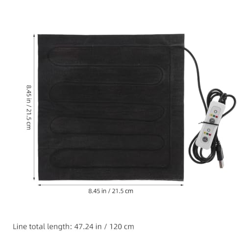 Mipcase Reptile Heating Pad Electric Heated Mat with Adjustable Temperature USB Powered Small Reptile Heating Mat for Lizards and Tortoises Skin-Friendly Waterproof Cloth for Home