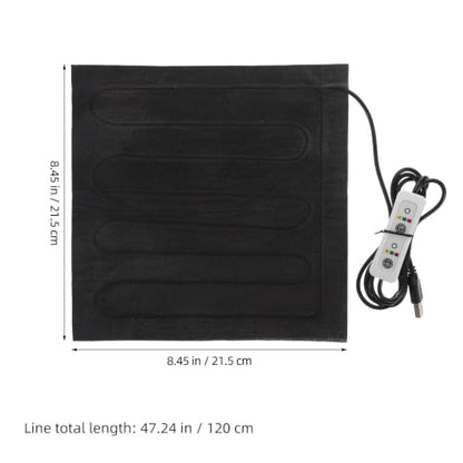 Mipcase Reptile Heating Pad Electric Heated Mat with Adjustable Temperature USB Powered Small Reptile Heating Mat for Lizards and Tortoises Skin-Friendly Waterproof Cloth for Home