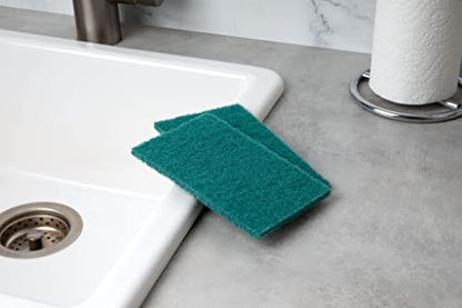 50-Pack Heavy Duty Green Scouring Pads 4x6 Inch | Reusable Non-Scratch Scrub Pads for Kitchen, Dishes, Pots, Pans, Grills & Household Cleaning | Multipurpose Scrubbers for Tough Stains - size: 4 X 6 50 Pack