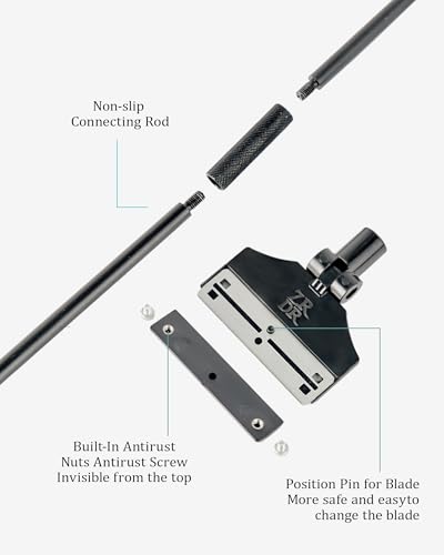 Aquarium Scraper Algae Cleaning Tool for Glass Aquariums | Including Algae Scraper, Sponge Pad, Fish Net, Cleaning Brush, Adjustable Length, Durable, Does Not Hurt The Fish Tank