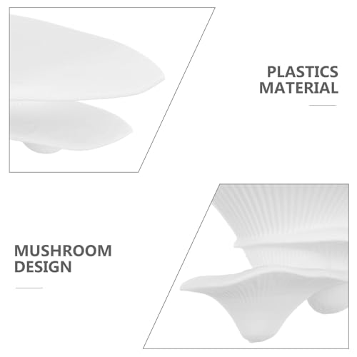 Mushroom Reptile Ledge Floating Shelf with Suction Cup Betta Fish Hammock Terrarium Tank Accessories for Gecko Frog Wall Plants Decor 5.07X2.59X2.36In
