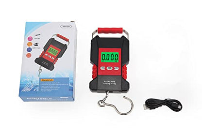 Klau Portable Rechargeable Fish Scale Luggage Scales 50 kg / 100 lb | Heavy Duty, Waterproof, Measuring Tape, Home Farm Hunting Outdoor