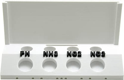 Aquameta Aquarium Test Tube Holder with Rack - For API Freshwater Master Test Kit - 4 Slots Test Tube Rack – White - color: White