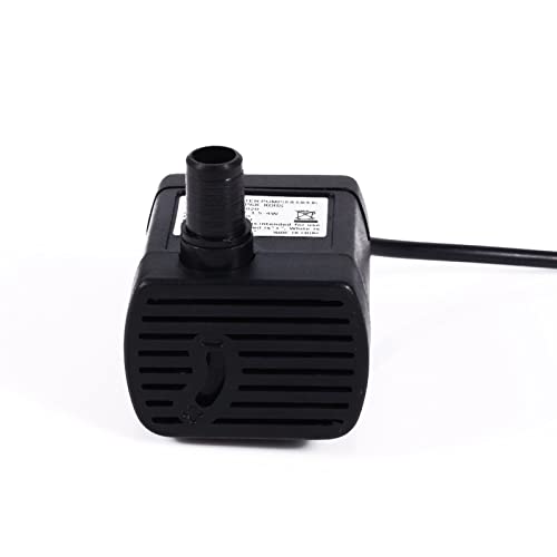 Mini Submersible Water Pump, 5V Aquarium Water Pump with USB Plug, Brushless Submersible Pump for Aquarium Fish, Pond