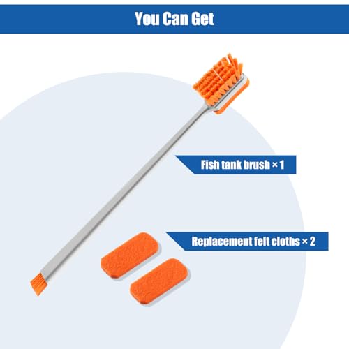 DaToo Small Glass Aguarium Cleaning Tool Algae Scraper for Acrylic Aquariums Fish Tank Cleaner Brush - size: 11.8in