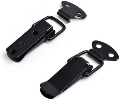 Latch Black Toggle Latch, Steel Spring Loaded Toggle Latch, Black Catch Hasp Clamp Clip Lock with for Cabinet, Wooden Case, Box(4 Pcs)