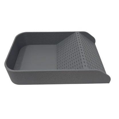 Hermit Crab Watering Pool | Platform Pool Accessory with Access Ramp for Hermit Crabs | 6.5" x 4" | Made in USA (Salt Only, Gray) - color: Salt Only, Gray