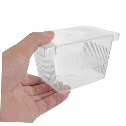 4pcs Self-Floating Fish Fry Incubator Aquarium Breeding Box Betta Fish Separator Box Dual-Layer Breeding Separator Reptile Shrimp