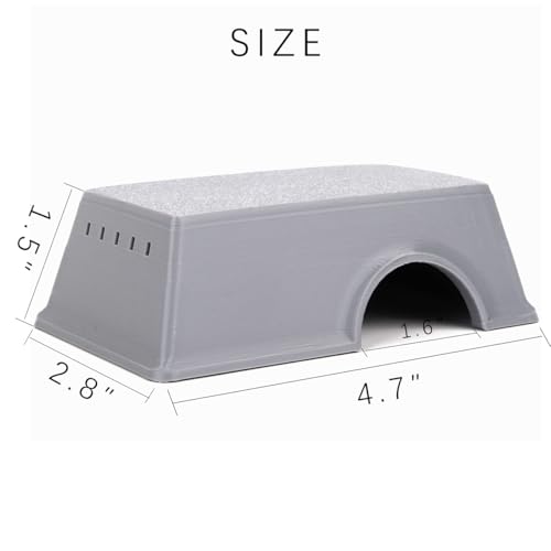 Snake Hide, Leopard Gecko Tank Accessories for Reptile Ball Python Crested Gecko Lizard Bearded Dragon - GrayHideS - color: Gray, size: Small