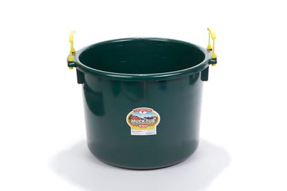 Little Giant® Plastic Muck Tub | Durable & Versatile Utility Bucket with Handles | Muck Bucket | Durable Handles | 40 Quart | Green - color: Green, size: 40 quart