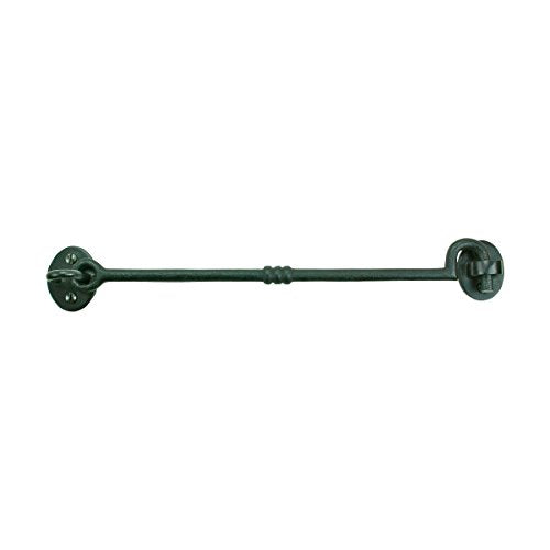 Renovators Supply Manufacturing 11 in. Black Wrought Iron Door Lock Latch/Gate Latch with Mounting Hardware - size: 11-inch