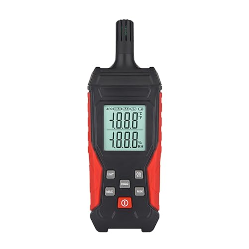 HFS(R) Temperature & Humidity Meter Detector Digital Hygrometer Handheld Industrial Home Indoor - Ambient, Relative Humidity, LCD Backlight, Min/Max Hold