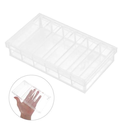 Acrylic Incubation Box with Lid 6-Compartment Breeding Chamber for Aquarium Fish Egg Hatching and Laboratory Specimen Observation 6.6x3.8 Inches