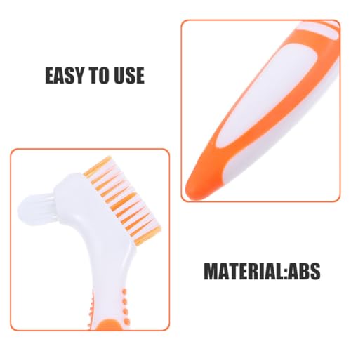 BESPORTBLE 3pcs Turtle Cleaning Brushes Portable Mud Remover for Aquatic Tortoise and Turtle Tank Use, Orange Sturdy Brush Set for Reptile Shell Maintenance