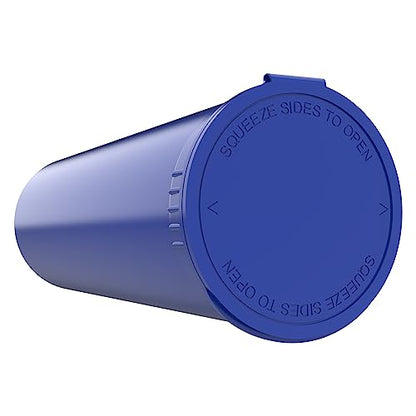 60 Dram CR Plastic Packaging Pop Top Containers - Child Resistant Travel Holder Vial Bottles - 75 qty (Blue) - color: Blue