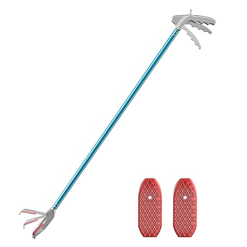 G2 60-inch Professional All-Aluminum Alloy Snake Tong Reptile Grabber Rattle Snake Catcher Wide Jaw Handling Tool with a Protective Structures for Snakes - size: 60in with pad