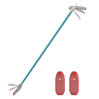 G2 60-inch Professional All-Aluminum Alloy Snake Tong Reptile Grabber Rattle Snake Catcher Wide Jaw Handling Tool with a Protective Structures for Snakes - size: 60in with pad