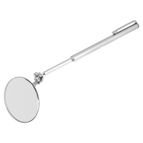 Performance Tool W1259 2 in. Round Telescoping Inspection Mirror | Ideal for automotive and home inspection. Telescopes 5-1/8 to 21-1/2 inches. Multi-swivel joint. Pocket clip - size: 1.8"L x 12.9"W