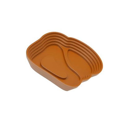 Amphibians Feeding Soaking Pool Multifunctional Reptiles Habitat Water Feeding Bowl Platform with Step Design Reptiles Sunbathing and Station - color: Light Brown, size: Small