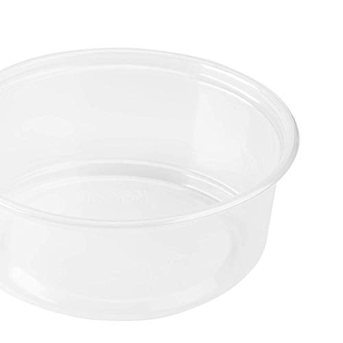 Karat [8oz - 500 ct] Clear PP Plastic Round Deli Food Container for Hot and Cold Food, BPA-Free, (FP-DC8-PP) - size: 8 oz Container