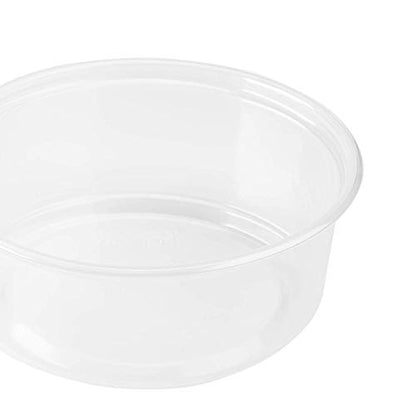Karat [8oz - 500 ct] Clear PP Plastic Round Deli Food Container for Hot and Cold Food, BPA-Free, (FP-DC8-PP) - size: 8 oz Container