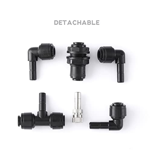 1/4" Reptile Mister Nozzle, Adjustable Spray for Terrarium Fogger | 2 Pcs adjustable reptile misting nozzles. Compatible with most misting systems for terrarium, vivarium & rainforest tanks - size: 2Pack