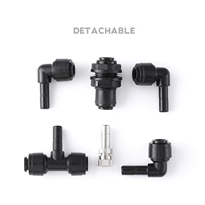 1/4" Reptile Mister Nozzle, Adjustable Spray for Terrarium Fogger | 2 Pcs adjustable reptile misting nozzles. Compatible with most misting systems for terrarium, vivarium & rainforest tanks - size: 2Pack