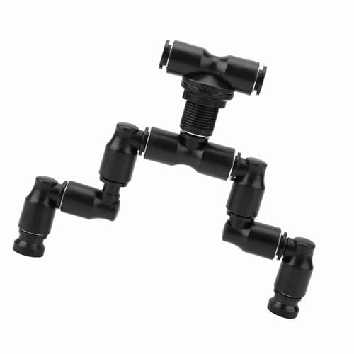 Reptiles Fogger Mist Sprinkler, 360 Adjustable Rainforest Tank Aquarium System Aquatic Pet Cooling Device with Double Bone Shape Nozzle for Reptile Terrarium 11.7mm