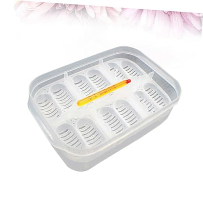 balacoo 1pc Hatching Box for Snakes and Lizards Compartment Incubator with Thermometer Easy to Clean and Manage for Reptile Breeding and Egg Observation