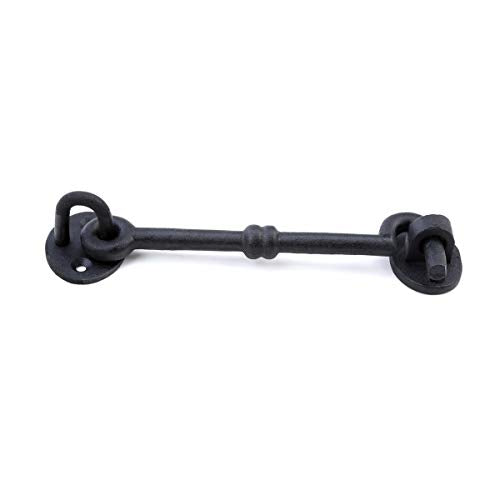 Renovators Supply Manufacturing Wrought Iron Cabin Hook Eye Shed 5.75" Gate Door Latch Catch Holder - size: 5.75-inch