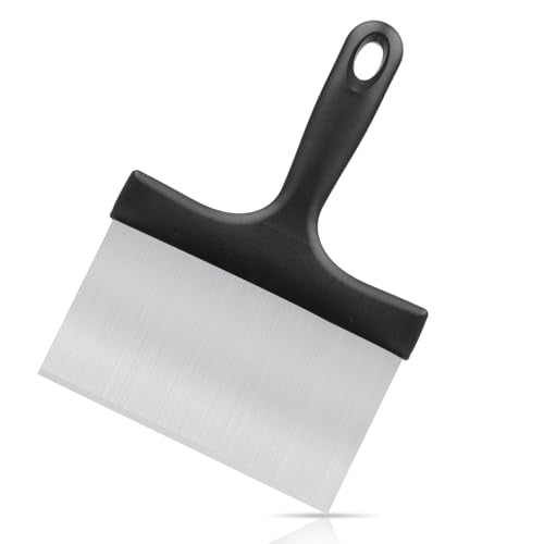 Grill Scraper, Griddle Scraper, Food Scraper with Handle for Blackstone Grill Accessories,Outdoor Barbecue Tools,Stainless Steel Scraper for Blackstone, Flat Top Grill Cleaning, Easy to Remove Stain - style: Grill Scraper