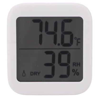 Digital Thermometer Hygrometer Accurate LCD Display Indoor Temperature Humidity Meter for Home Office Greenhouse ABS Black 2.68x2.93x0.59in
