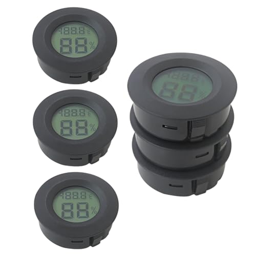 6-Pack Digital Hygrometer Thermometer Set, Mini Humidity Temperature Monitor for Reptile Terrariums and for Greenhouses