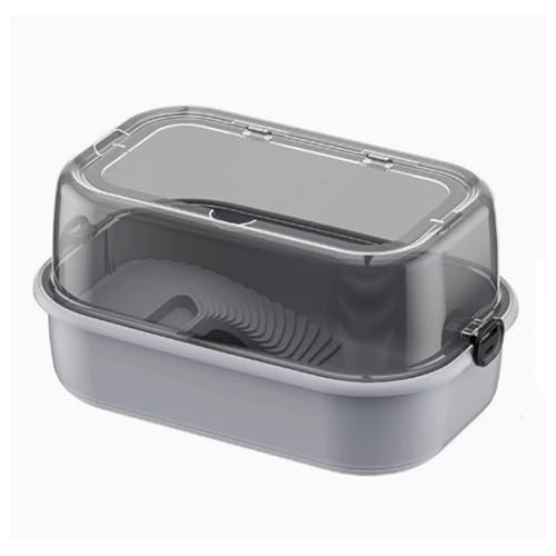 Reptile Tank Sun Terrace Turtle Villa Feeding Box Perfect Habitat for Your Aquatic Pets Easy Assembly(Gris) - color: Gris