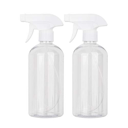 UUJOLY 17 oz Plastic Spray Bottle Trigger Empty Spray Bottles Clear Refillable Container for Water, Essential Oils, Hair, Cleaning Products, Adjustable Head Sprayer and Stream (2 Pack) | Adjustable Mist & Stream Nozzle – For Water, Hair, Cleaning, Essenti