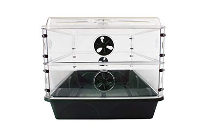 93807 Domed Propagator, 2 Height Extenders, Green - size: 2 Side Extenders with no Clip Set