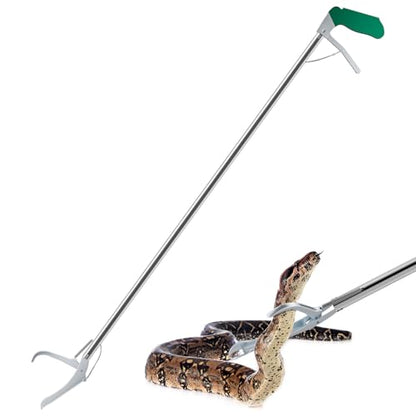 60“ Professional Snake Tongs - Extra Long Snake Catcher Tongs Grabber | Wide Jaw Handling Tool for Outdoor, Garden, and Emergency Use - size: 60 Inch