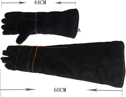 Pet Bite-Proof Gloves,Strengthened Gloves for Animal Handling, Parrots Lizards Reptiles Bathing Grooming and Bite-Proof Gloves