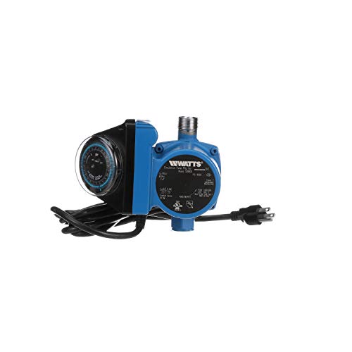Watts Hot Water Recirculation System with Programmable Timer for Tank Water Heaters, Instant Hot Water, 120V Pump, 10 ft Cord, 2 Adapters, Sensor Valve, Mounting Screws, 2 Supply Lines (0955800) - style: Pump