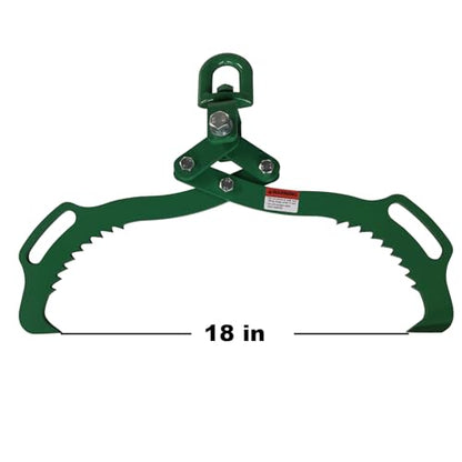 2 Serrated 18in Swivel Claw Hook,Log Lifting Tongs, Heavy Duty Grapple Timber Claw,Lumber Skidding,Log Lifting -18in - size: 18in