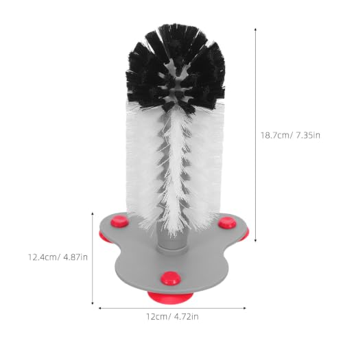 Turtle Shell Cleaning Brush with Suction Cups Abs Material 2pcs Soft Bristles for Effective Shell Scrub, Prevents Slipping for Reptiles and Tortoises for Aquarium and Tank Use