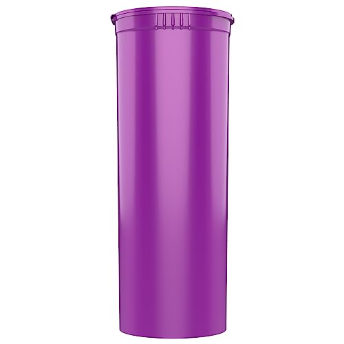 60 Dram CR Plastic Packaging Pop Top Containers - Child Resistant Travel Holder Vial Bottles - 75 qty (Purple) - color: Purple