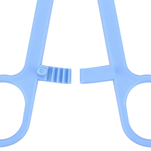 Reptile Feeding Tongs, Safe Plastic Feeding Tweezers with Rounded Tips Hand Feeding Tool for Terrariums Lizards Blue 7.48 Inch 19cm 1 Pack