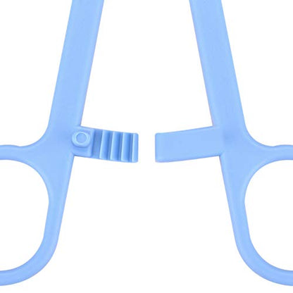 Reptile Feeding Tongs, Safe Plastic Feeding Tweezers with Rounded Tips Hand Feeding Tool for Terrariums Lizards Blue 7.48 Inch 19cm 1 Pack