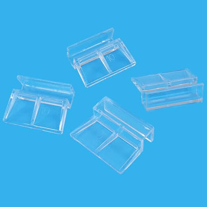 Hordion 20pcs Aquarium Lid Clip, 10mm Clear Acrylic Fish Tank Lid Holder | Aquarium Glass Cover Clips for Rimless Aquarium Fish Tank - size: 10mm